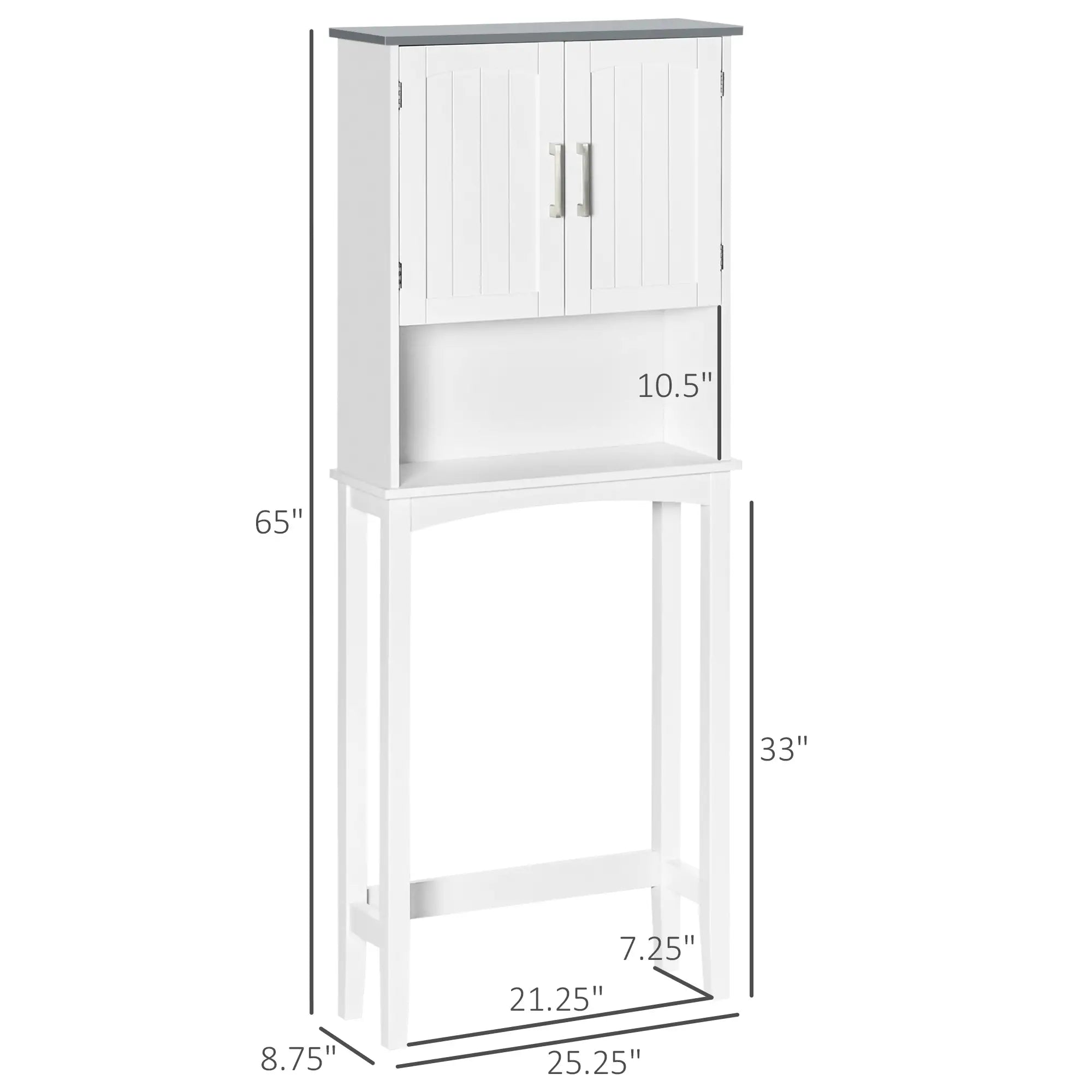 Modern Over Toilet Storage Cabinet, Double Door, Adjustable Shelf, White Over The Toilet Storage at Gallery Canada