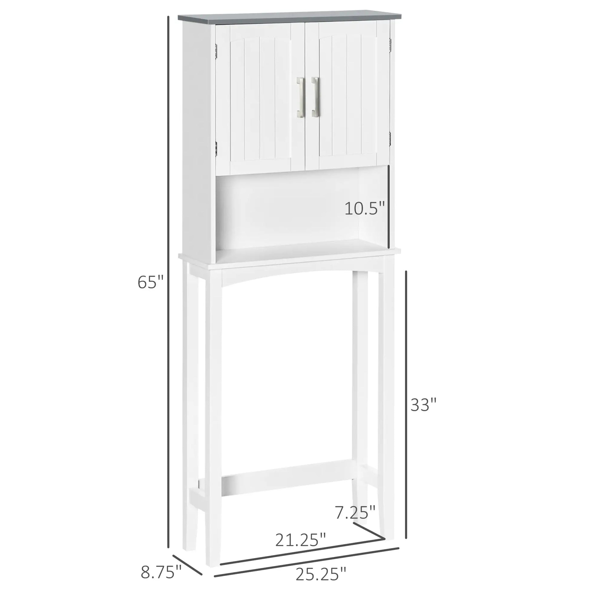 Modern Over Toilet Storage Cabinet, Double Door, Adjustable Shelf, White Over The Toilet Storage at Gallery Canada