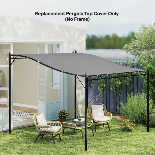 Canopy Replacement, Pergola Shade Cover, 10' x 10', Dark Grey