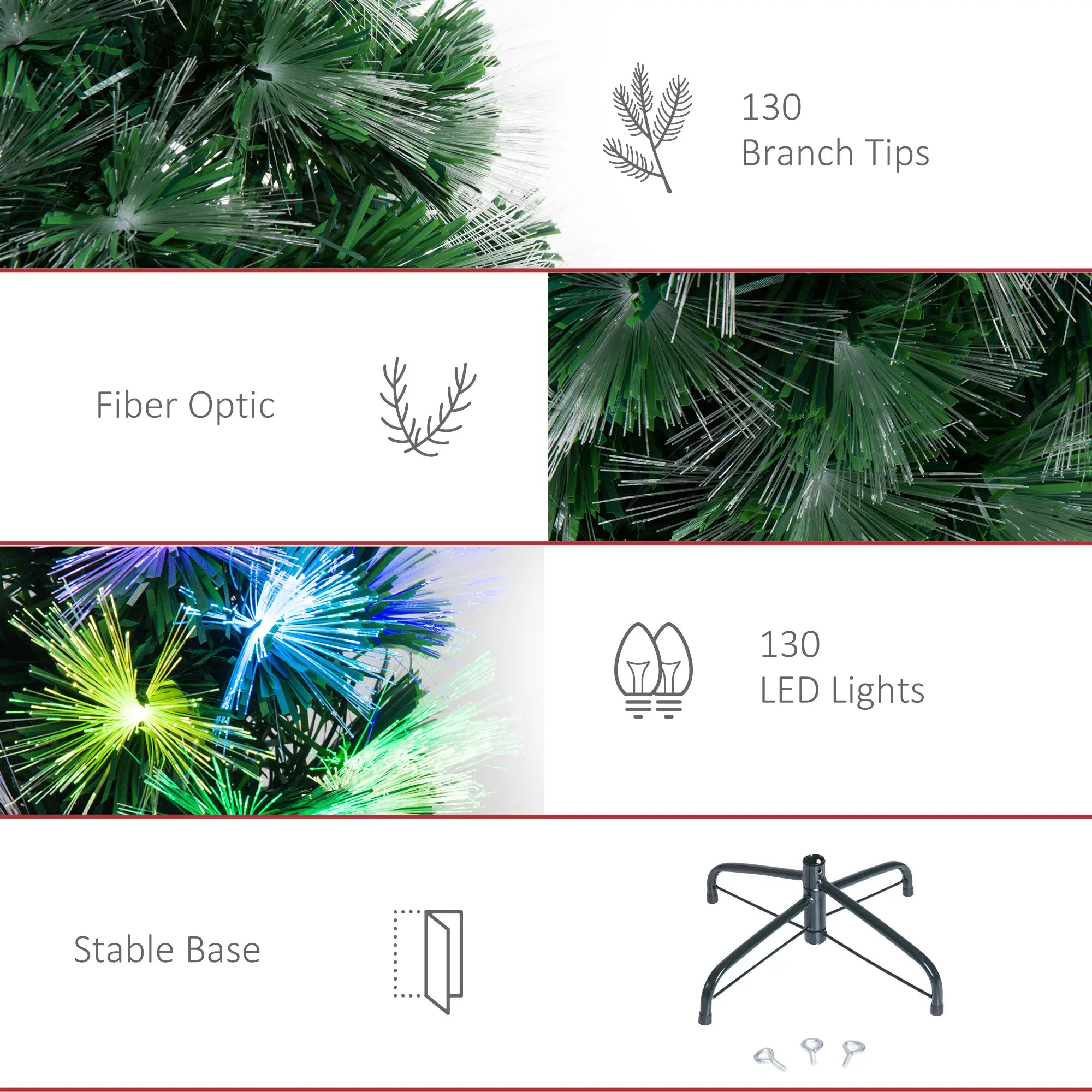 4ft Pre-Lit Fiber Optic Christmas Tree, Artificial Spruce, Star Top Artificial Christmas Trees at Gallery Canada