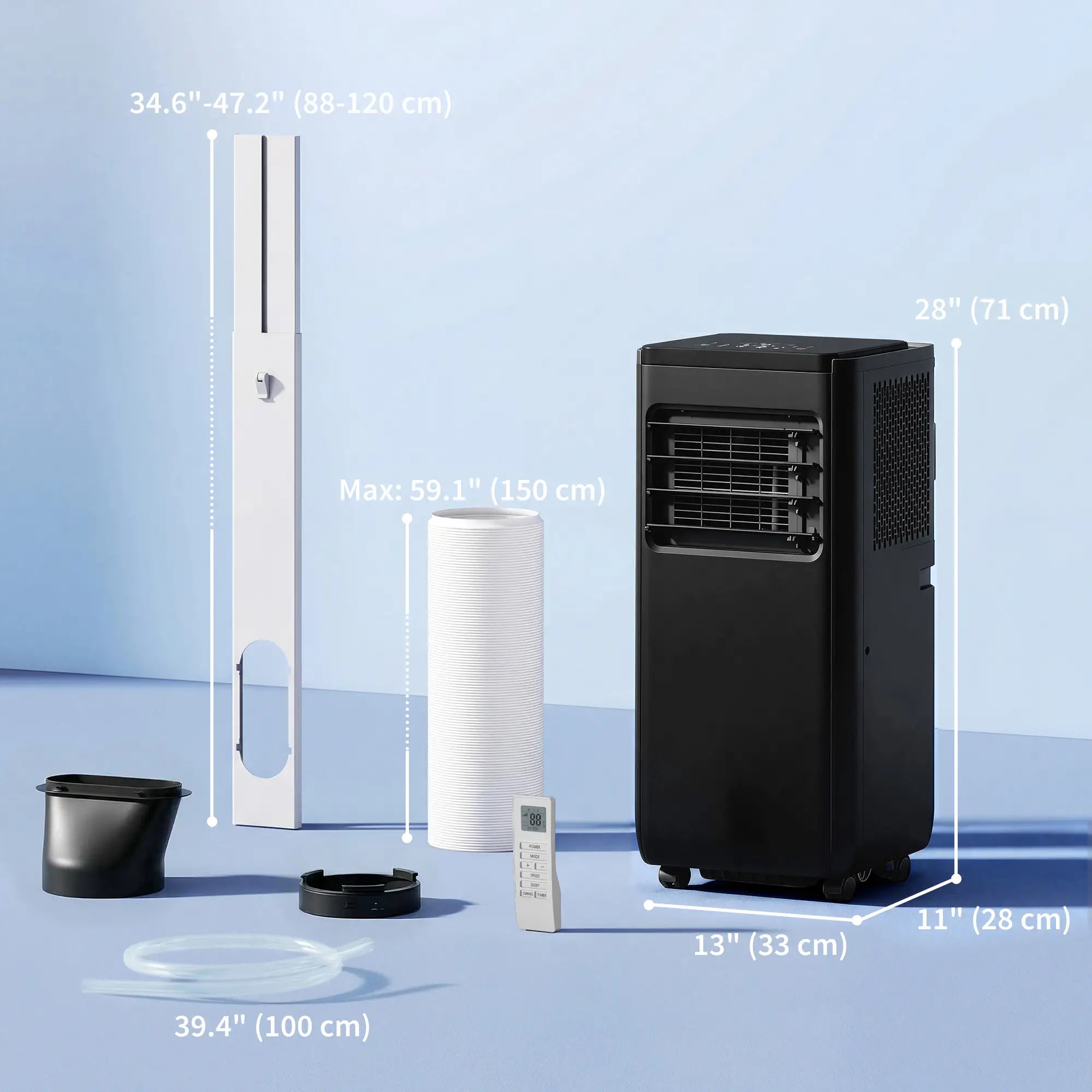 10000 BTU Portable Air Conditioner, 4-in-1, WiFi Voice Remote, Black Air Conditioner at Gallery Canada
