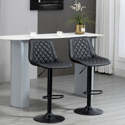 Swivel Counter Height Barstools, Set of 2, Adjustable Height, Black Bar Stools at Gallery Canada