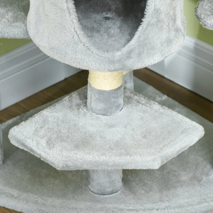 79 Cat Tree, Multi-Level with Two Condos, Scratching Posts, Hammocks, Dark Gray Floor to Ceiling Cat Trees at Gallery Canada