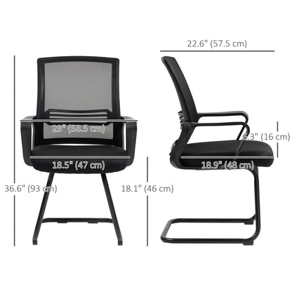 Ergonomic Desk Chair No Wheels, Padded Mesh Office Chair, Black Task Chairs at Gallery Canada