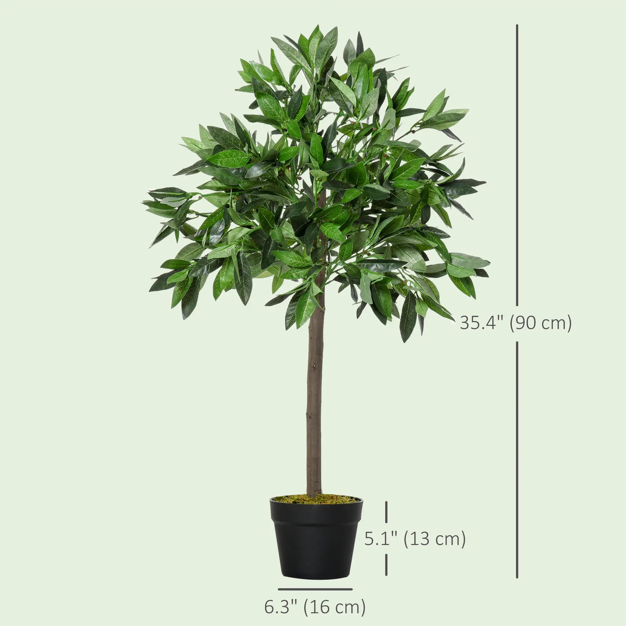 3FT Artificial Laurel Tree Set Of 2, Potted Fake Plant, Green Artificial Trees at Gallery Canada