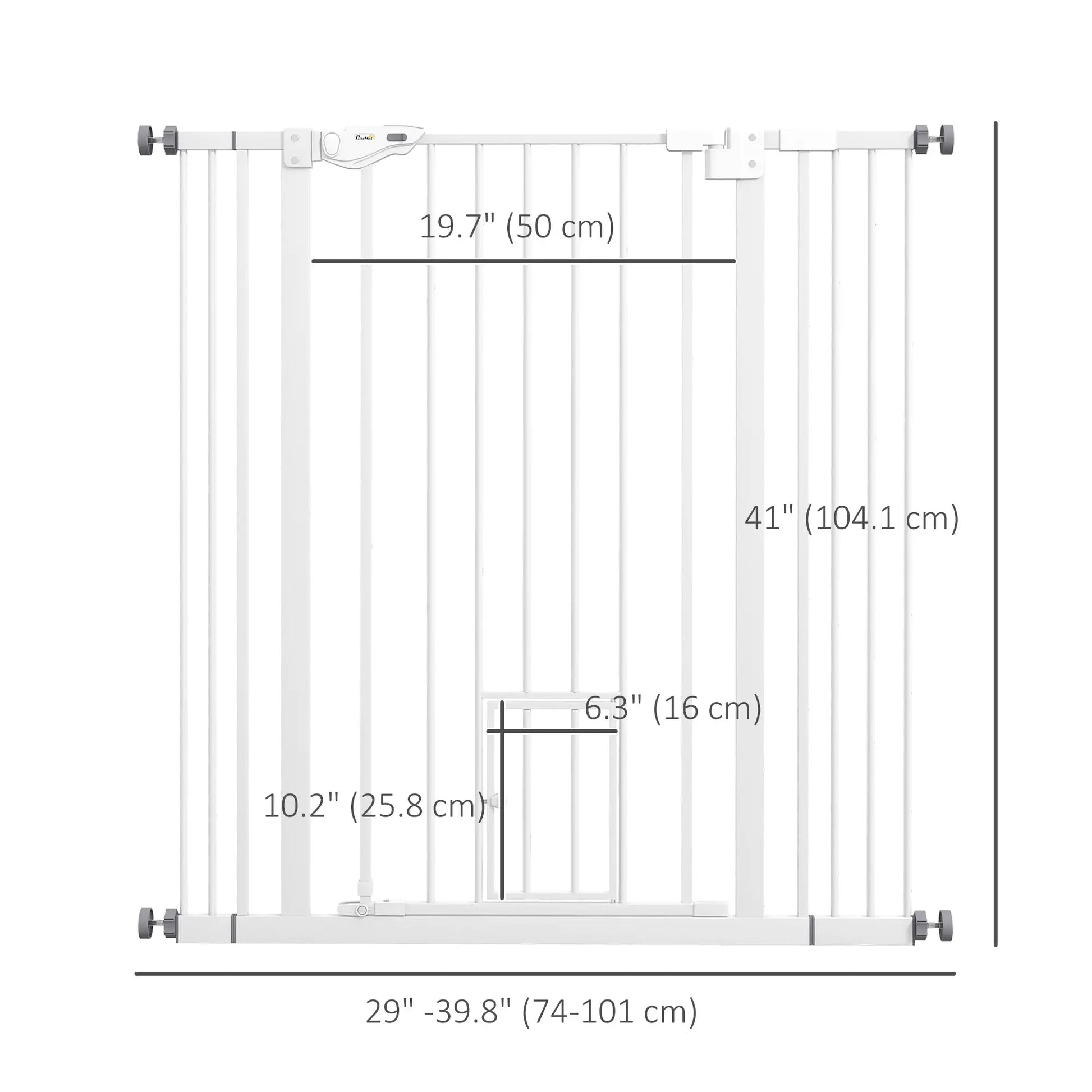 41" Indoor Dog Gate, Easy Open, White Houses, Kennels & Pens at Gallery Canada