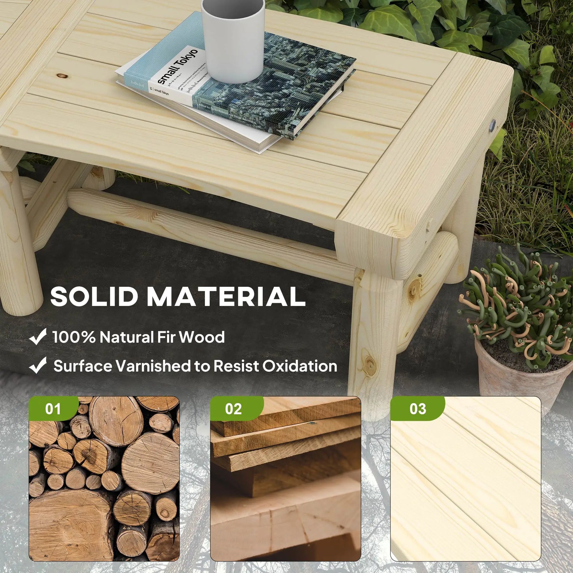 Wooden Outdoor Bench, Wrap Around Tree, Slatted Seat, Natural Outdoor Benches at Gallery Canada