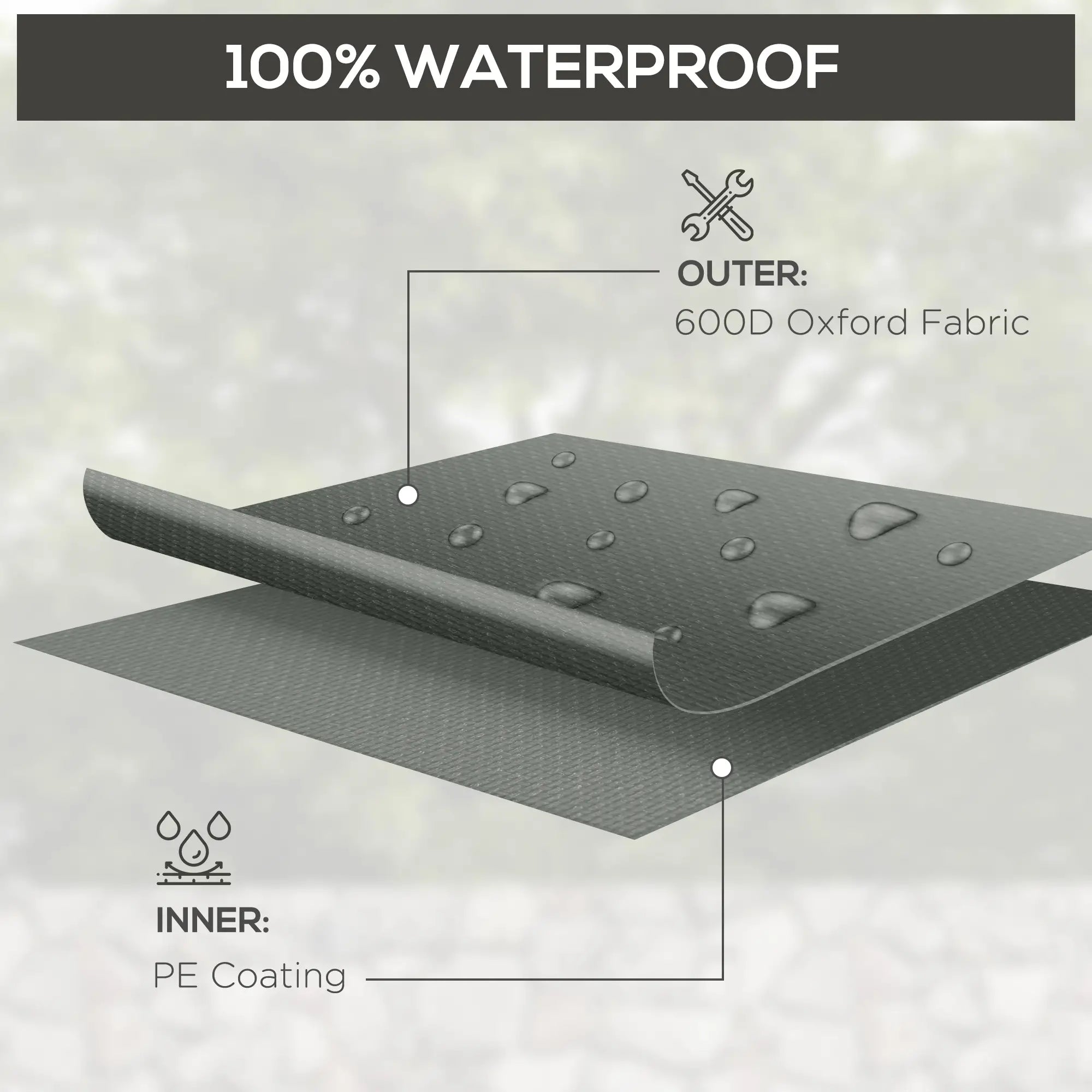 Waterproof Outdoor Sectional Sofa Cover, 97