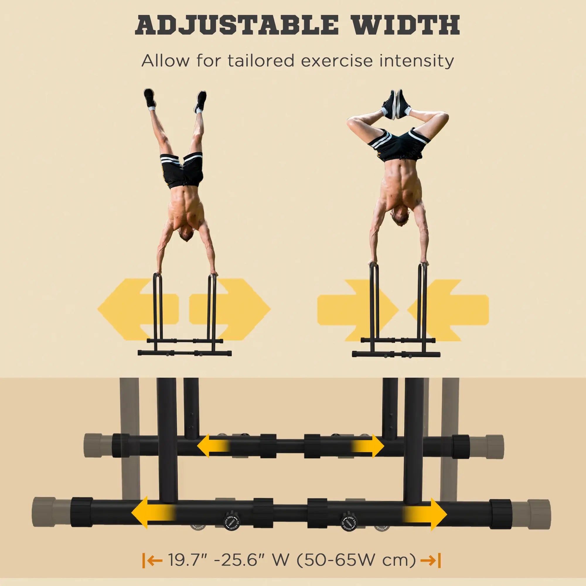Adjustable Dip Station, Push Up Bars, 6 Width, 2 Height Levels More-Strength Training Equipment at Gallery Canada