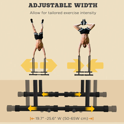 Adjustable Dip Station, Push Up Bars, 6 Width, 2 Height Levels More-Strength Training Equipment at Gallery Canada