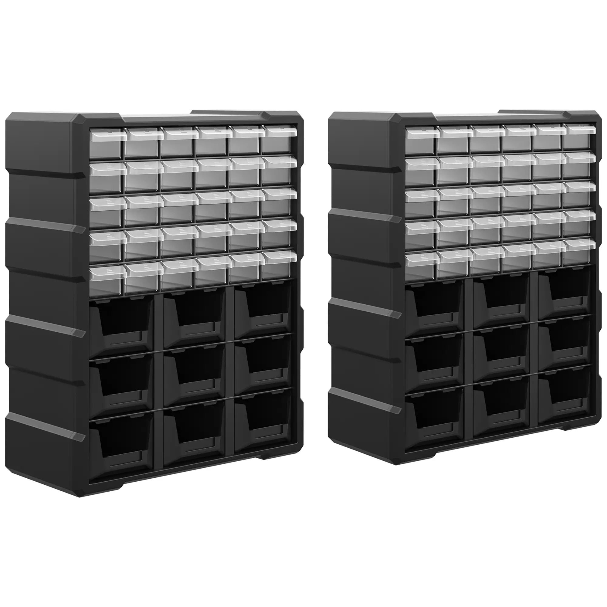 Plastic 39 Drawer Parts Organizer, Wall Mount Storage Cabinet, 2, Black Tool Organizers at Gallery Canada