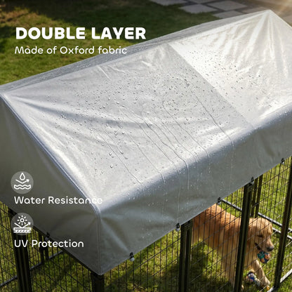Outdoor Dog Kennel With Roof, 8' x 4' x 6', Heavy Duty Welded Wire Playpen Dog Kennels at Gallery Canada