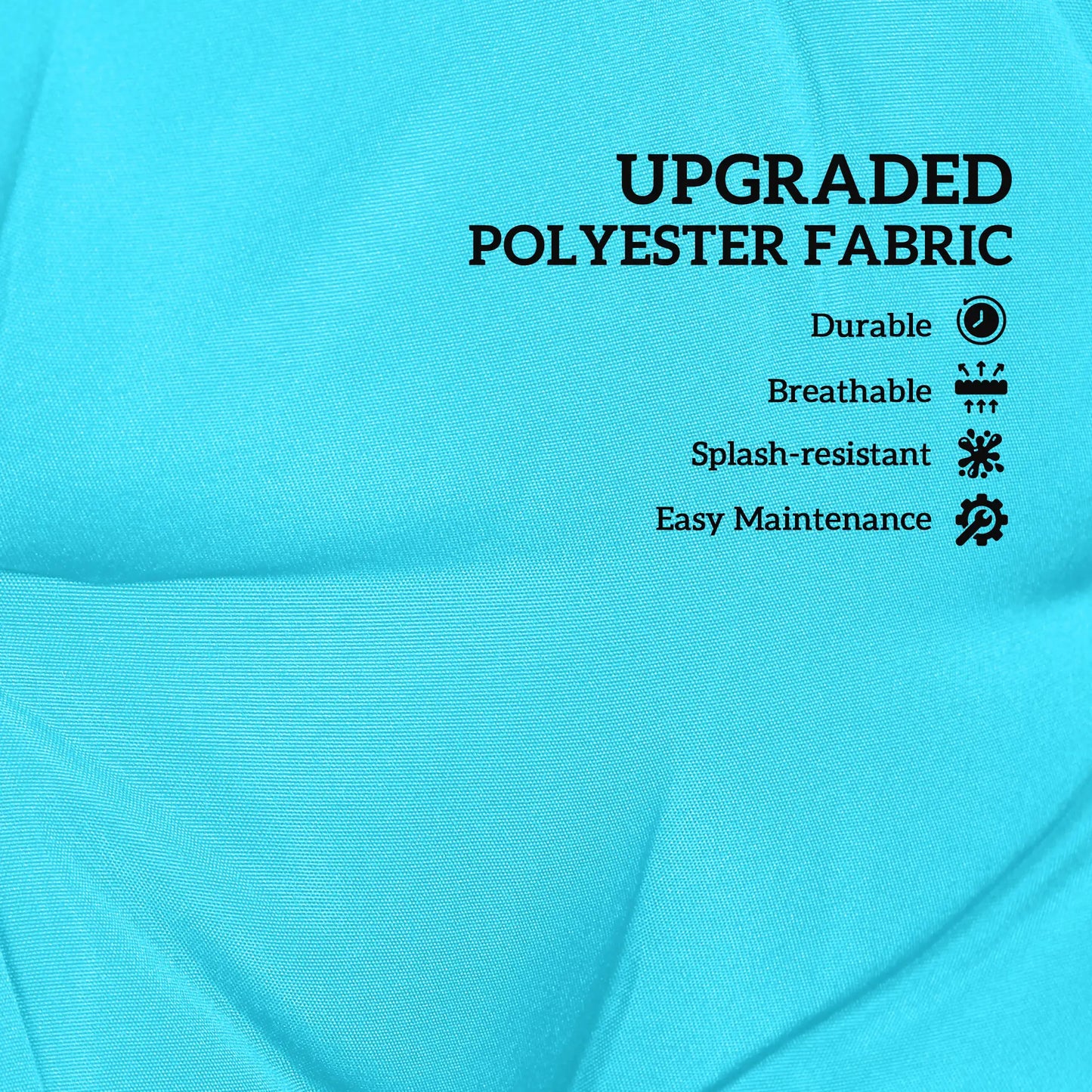 Garden Bench Cushion with Backrest, 2 Seater Thick Pad, Turquoise Patio Chair Cushions at Gallery Canada