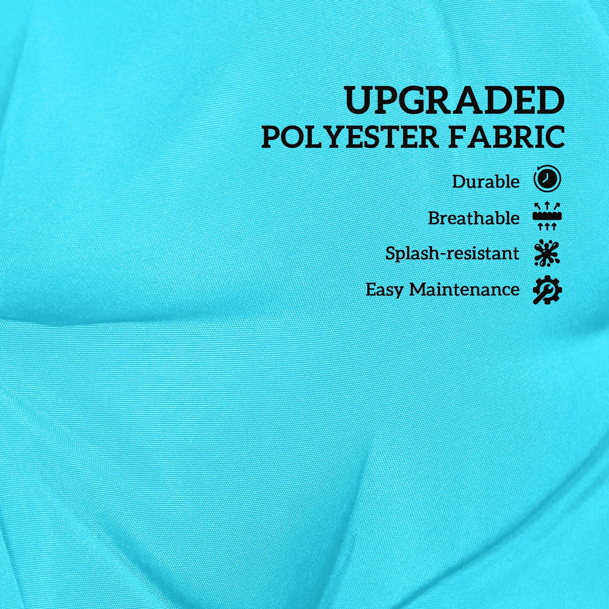 Garden Bench Cushion with Backrest, 2 Seater Thick Pad, Turquoise Patio Chair Cushions at Gallery Canada