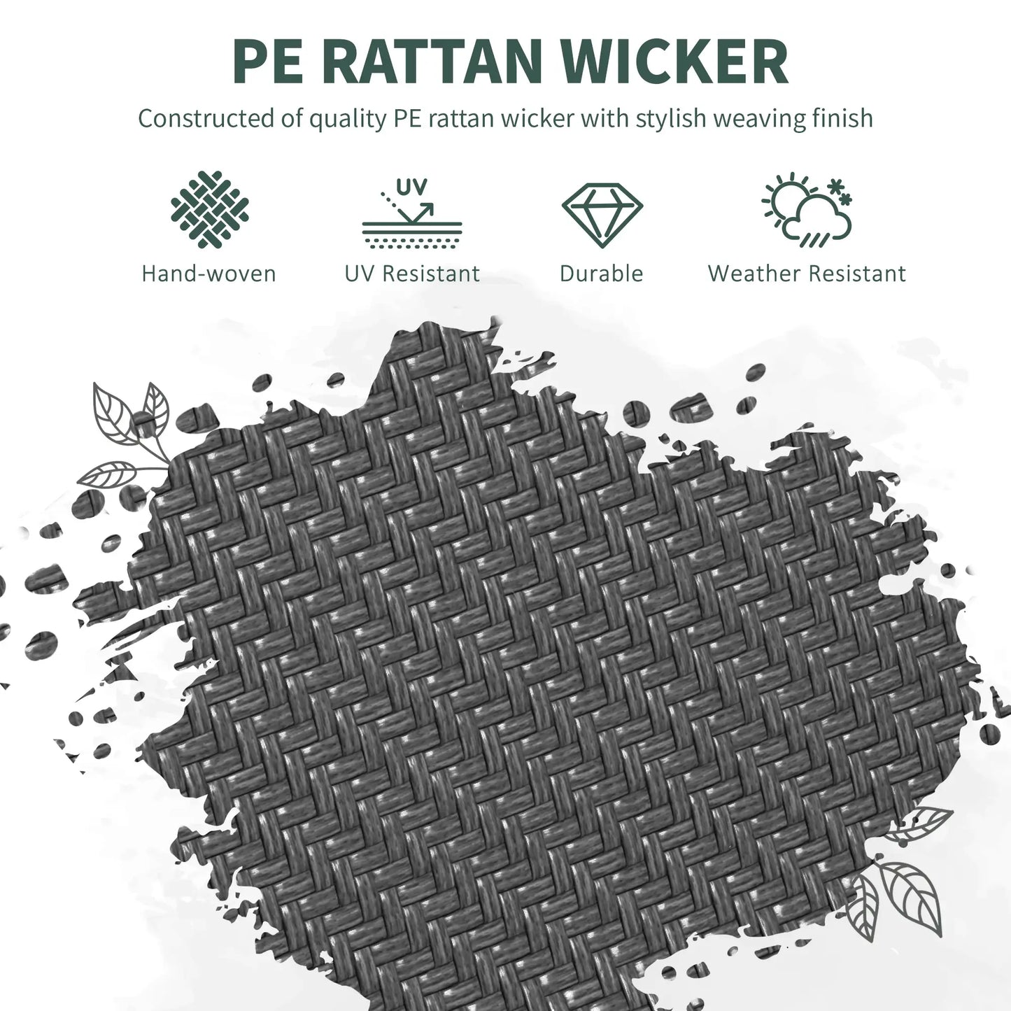 Stacking Rattan Outdoor Dining Chairs Set, 4-Piece, Grey Patio Furniture at Gallery Canada