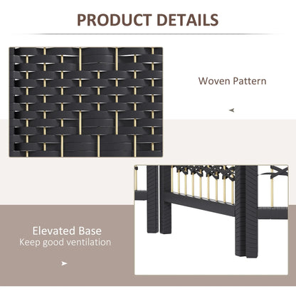 6 Panel Folding Room Divider, Portable Privacy Screen, Black Room Dividers at Gallery Canada