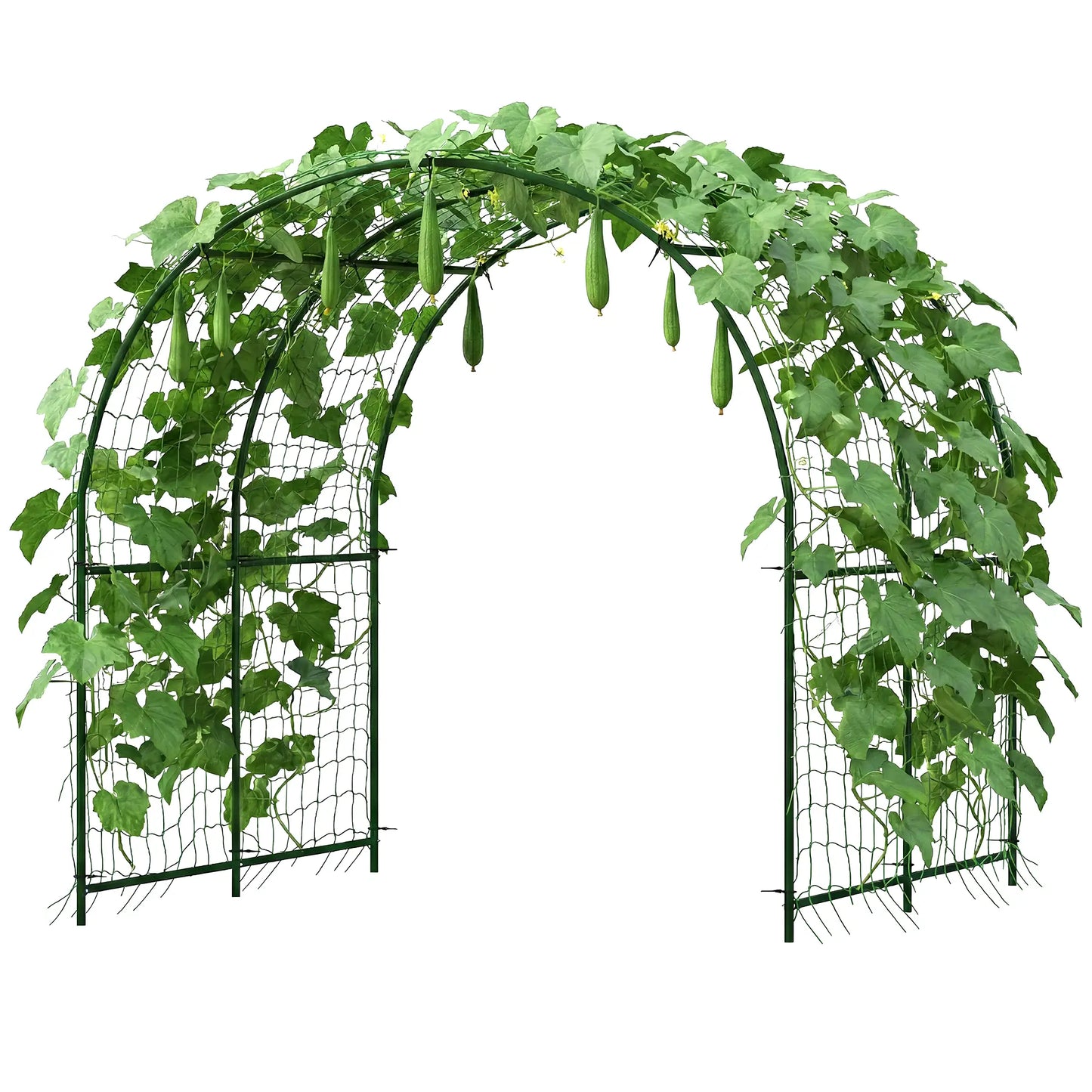 Garden Arch Trellis For Climbing Plants, 7.1FT Tall, Outdoor Plant Stands Dark Green at Gallery Canada