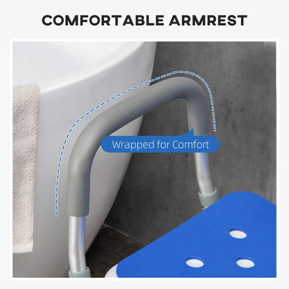 Adjustable Shower Chair with Arms, Back, Anti-Slip Seat, 299lbs Bath Chairs at Gallery Canada