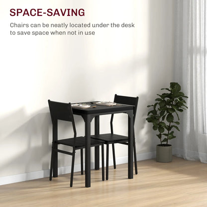 Dining Table Set for 2, 3 Piece Kitchen Table and Chairs, Black Dining Table Sets at Gallery Canada