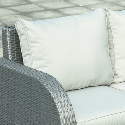 6 PCS Outdoor Rattan Sofa Set, Patio Furniture w/ Tea Table, Cushion, Grey Patio Furniture Sets at Gallery Canada