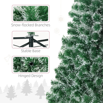 6FT Artificial Christmas Tree, 375 Tips, Metal Stand