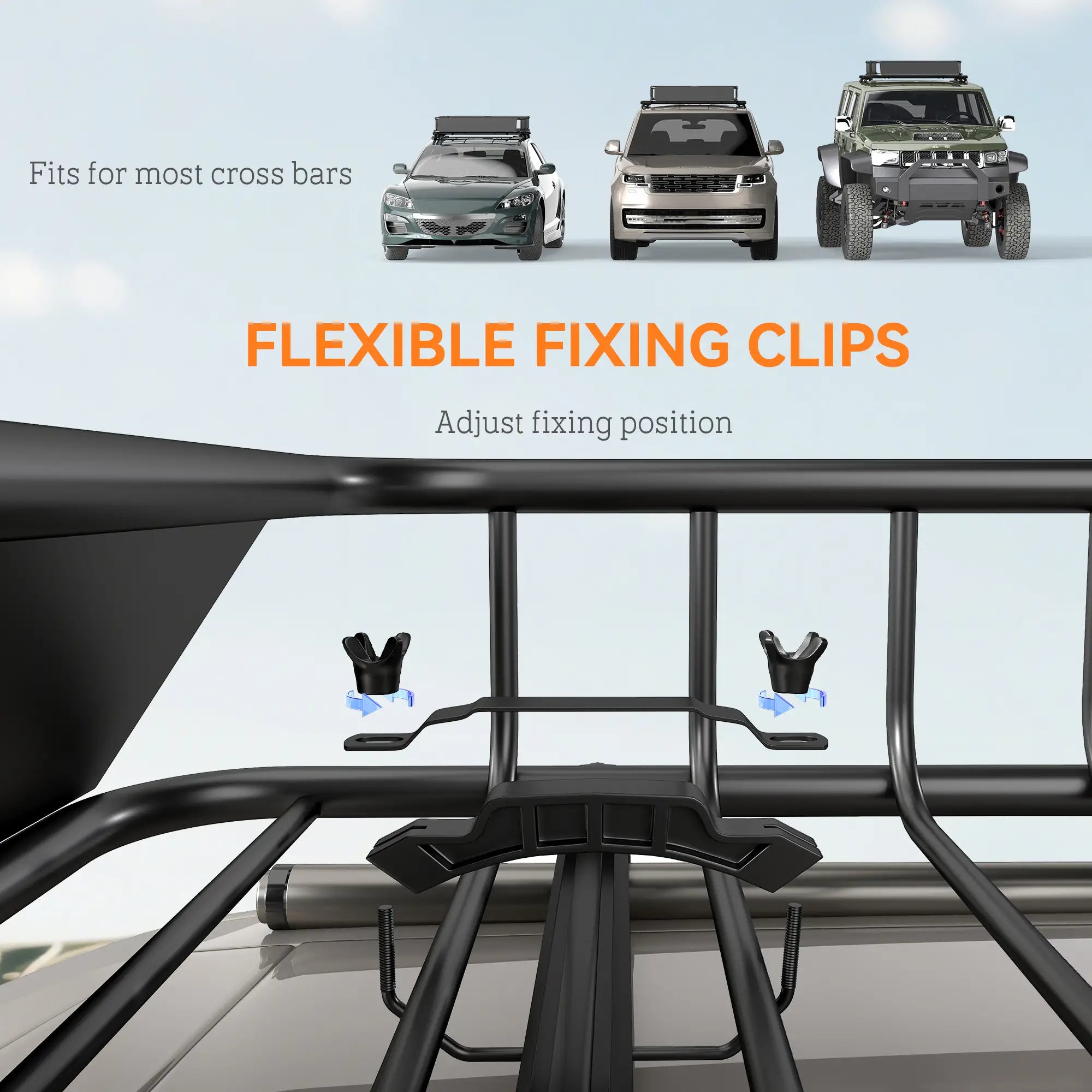 Universal Roof Rack Basket, 200lbs Steel Cargo Carrier, 43.5