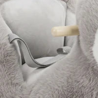 Cheval à bascule à enfourcher en peluche phoque, 12-36 mois, gris, gris