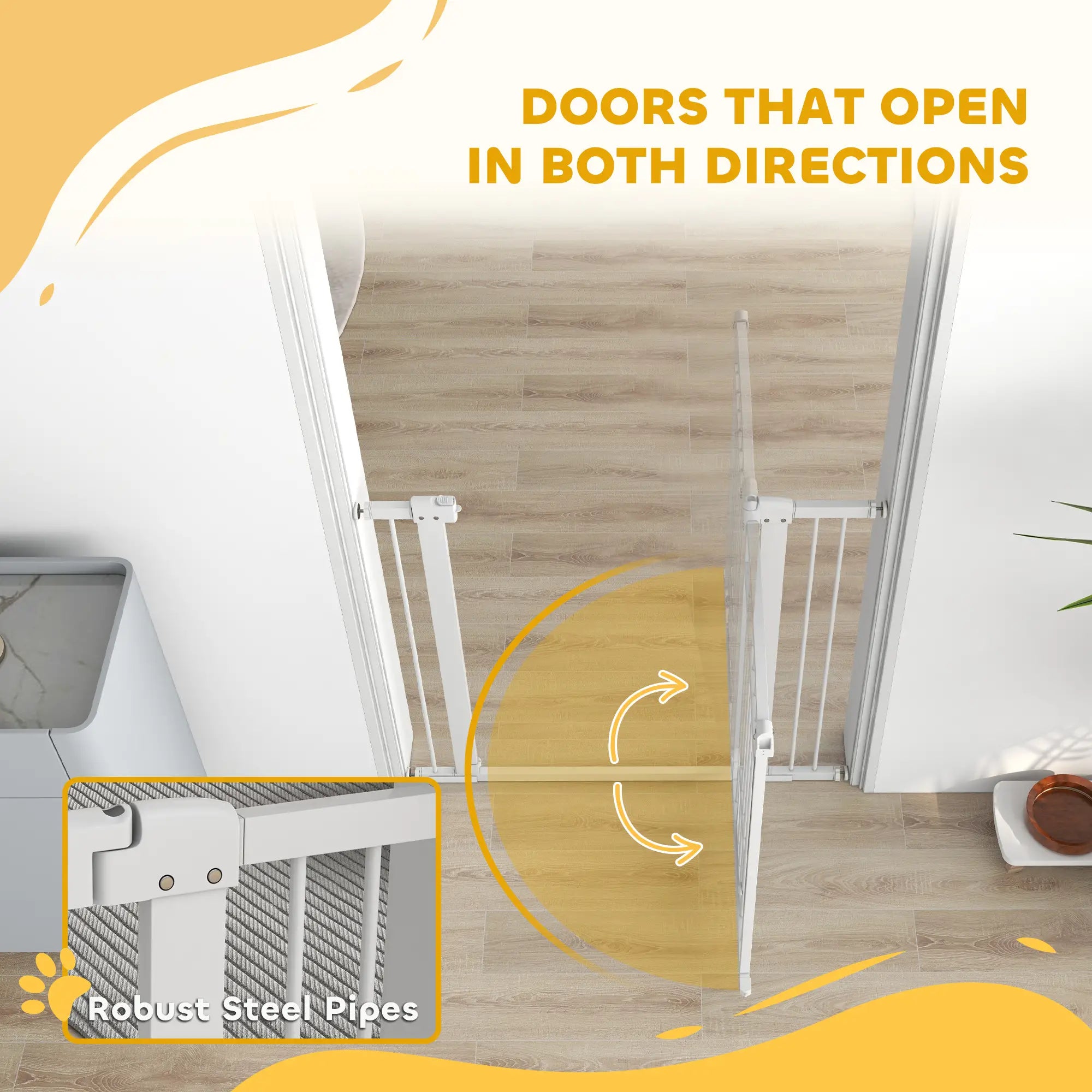 30-41 Inch Extra Wide Pet Gate, Small Door, 30 Inch H, 3 and 5.5 Inch Extensions Pet Gates at Gallery Canada