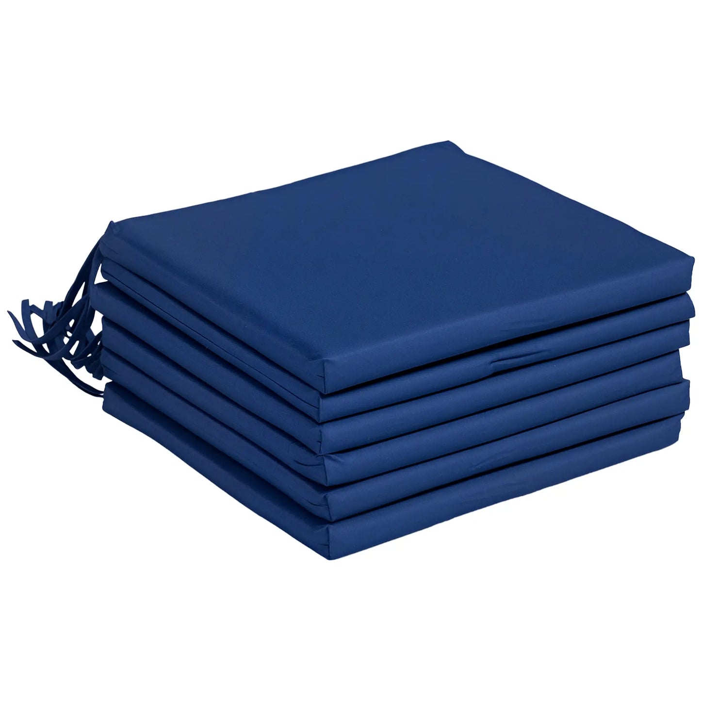 6-Piece Seat Cushion Pillows, Patio Chair Cushions with Ties, Deep Blue, Blue Patio Chair Cushions at Gallery Canada