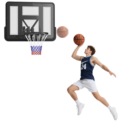 Wall Mounted Basketball Hoop, 43" Shatter Resistant Backboard, All Weather Net Basketball at Gallery Canada