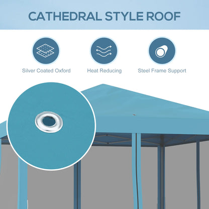 10' x 10' Pop Up Canopy Tent, Removable Mesh Sidewalls, Carry Bag, Light Blue Pop Up Canopies at Gallery Canada