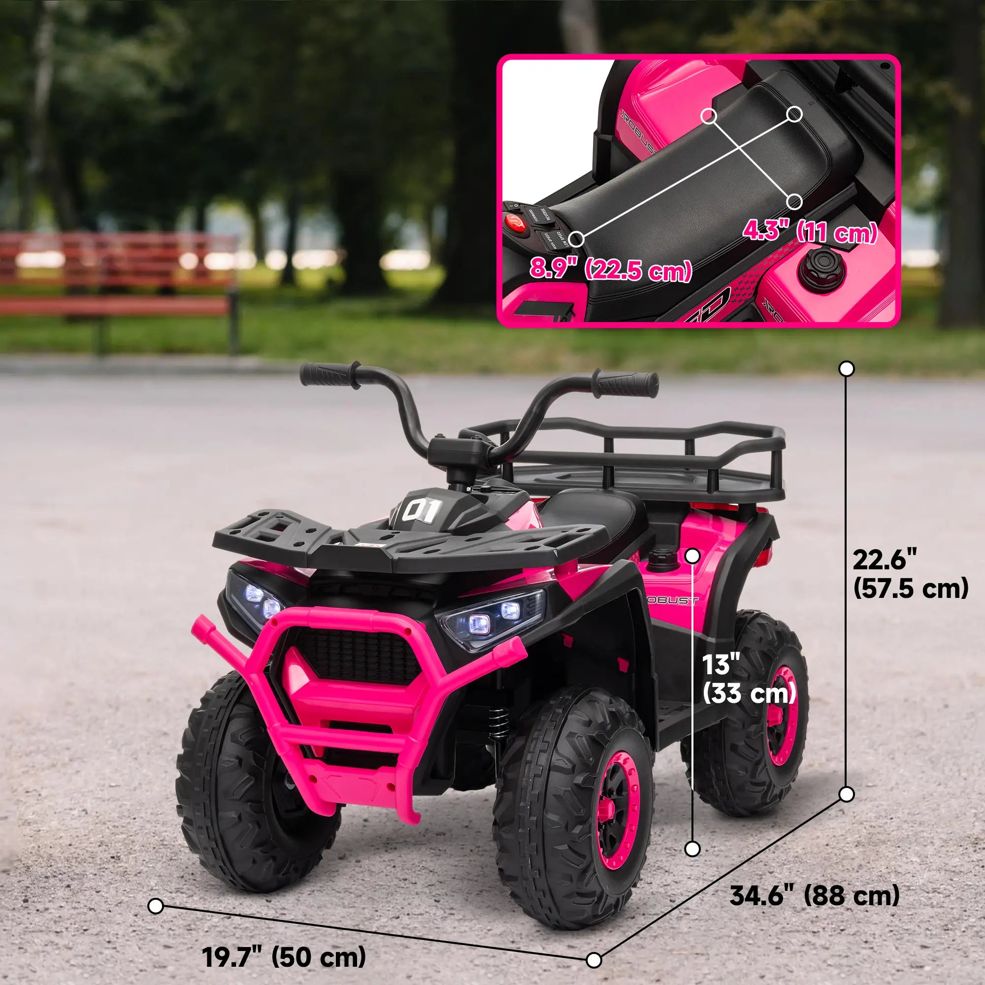 Kids ATV, 12V Electric Ride-On Toy, Spring Suspension, Pink Electric Ride On Toys at Gallery Canada