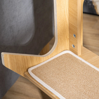 4-Level Cat Tree with Resting House, Activity Center, Oak Cat Towers at Gallery Canada