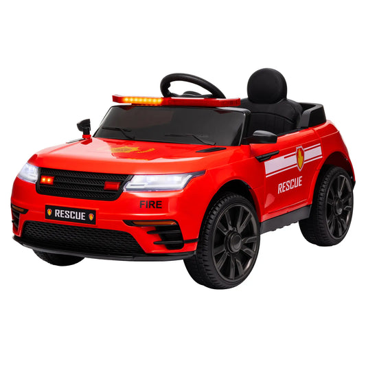 12V Kids Electric Fire Truck, Remote Control, Spring Suspension, Red Electric Toy Cars Red at Gallery Canada