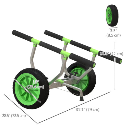 Adjustable Width Kayak Cart Dolly, Green Kayak Carts at Gallery Canada