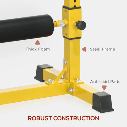 Bulgarian Split Squat Stand, 12-Level Adjustable, Yellow Squat Machine at Gallery Canada