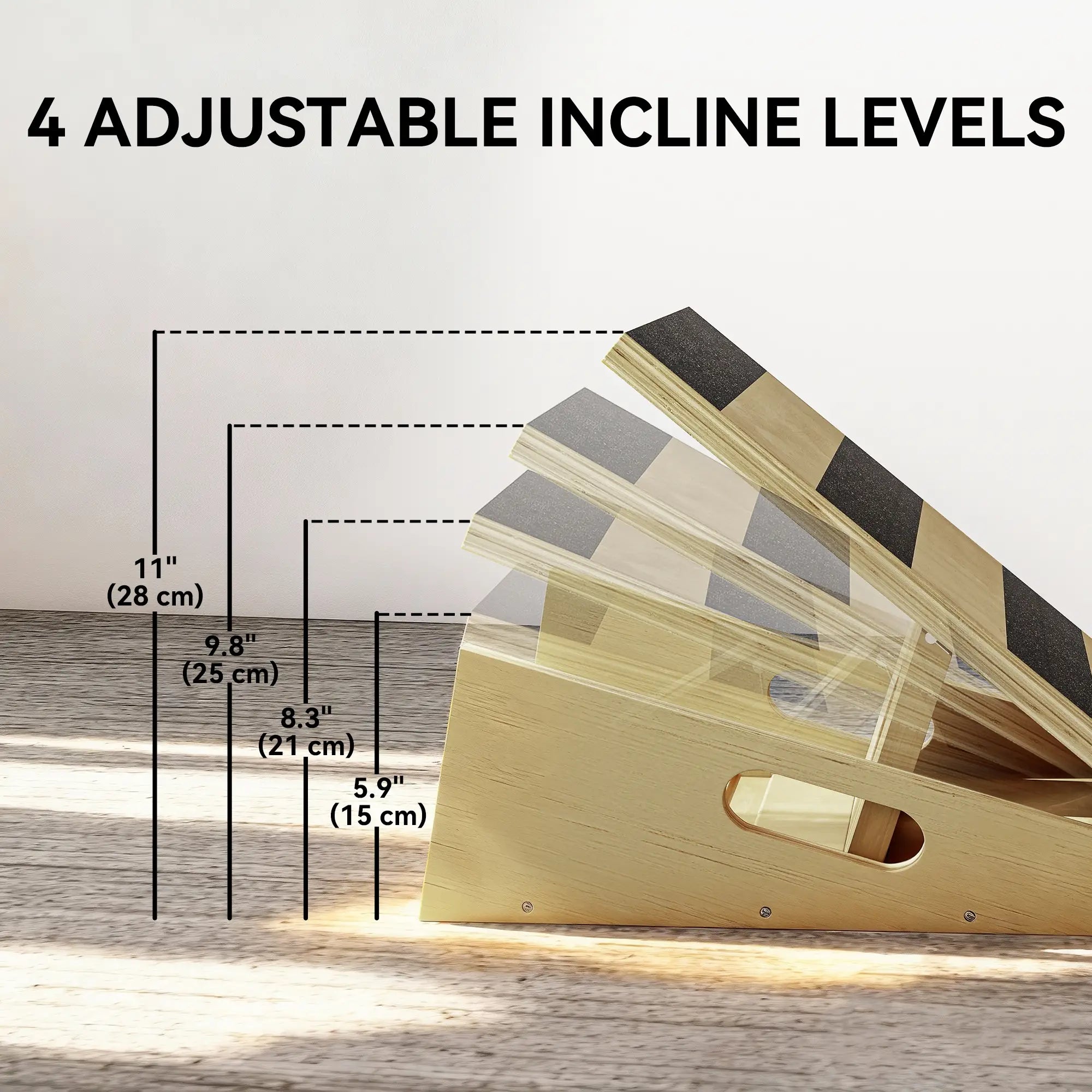 Portable Slant Board, 4-Level Incline Calf Stretcher, Non-Slip Surface Aerobic Equipment at Gallery Canada