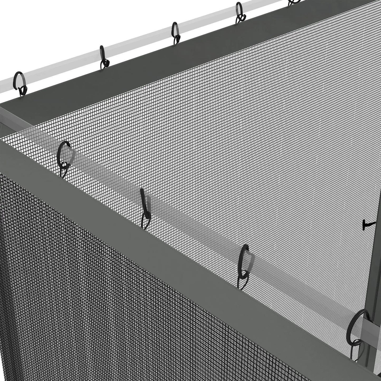 Replacement Mosquito Netting, Gazebo 12' x 12', Black Screen Walls, Zippers, Black Gazebos at Gallery Canada