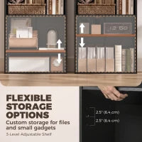 Fold-Out Computer Desk with Shelves, Bag, Wall Mount, Black