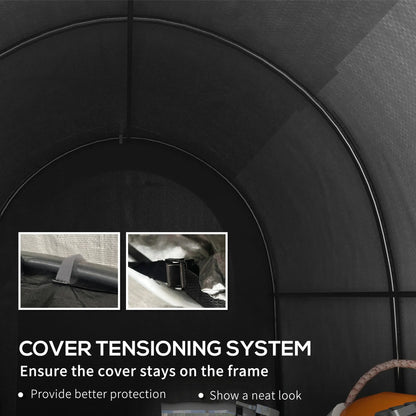 5' x 8' Outdoor Storage Shed, Heavy Duty Galvanized Steel, Black Car Shelters at Gallery Canada