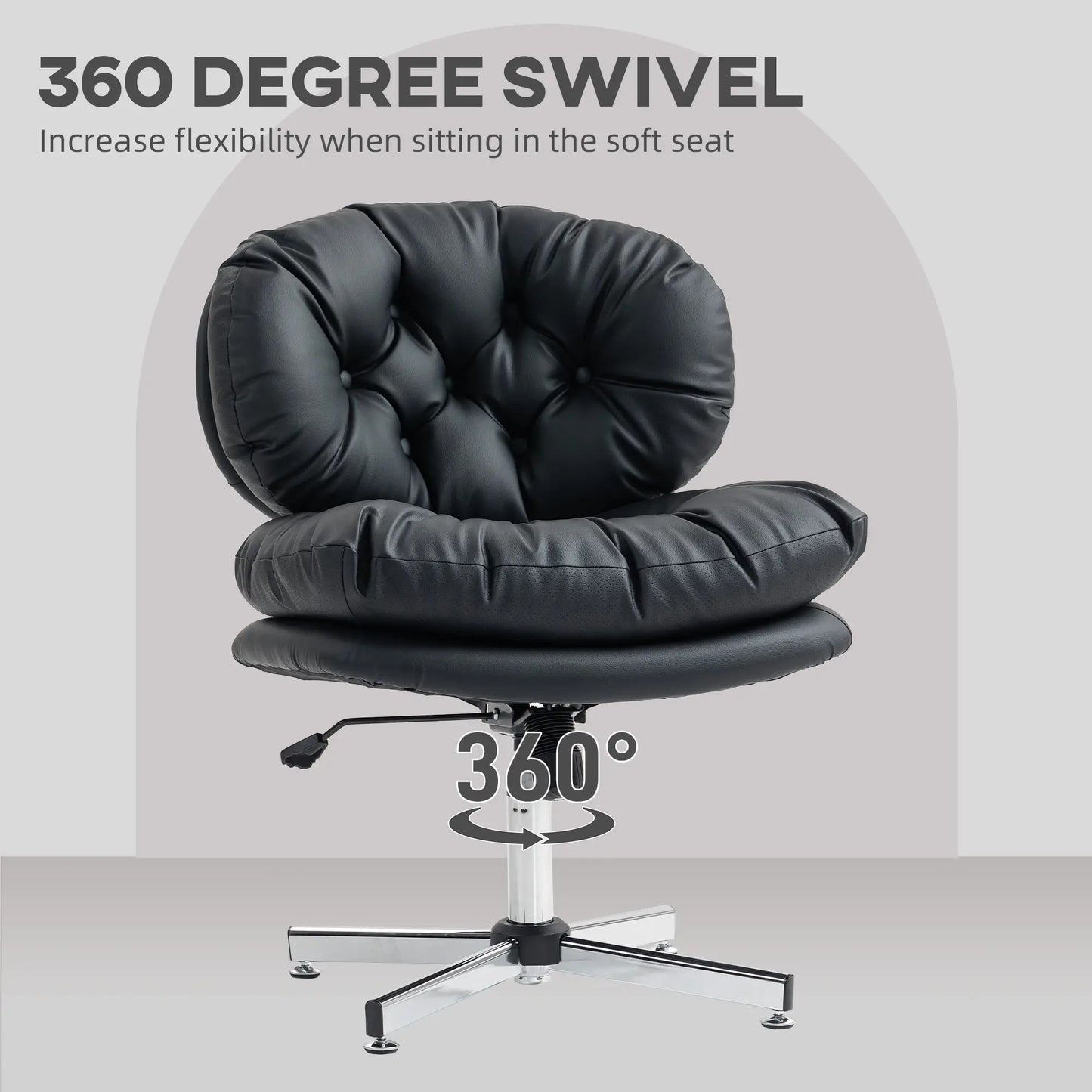 Armless Office Chair, Wide Padded Seat, Adjustable Height, Black Task Chairs at Gallery Canada