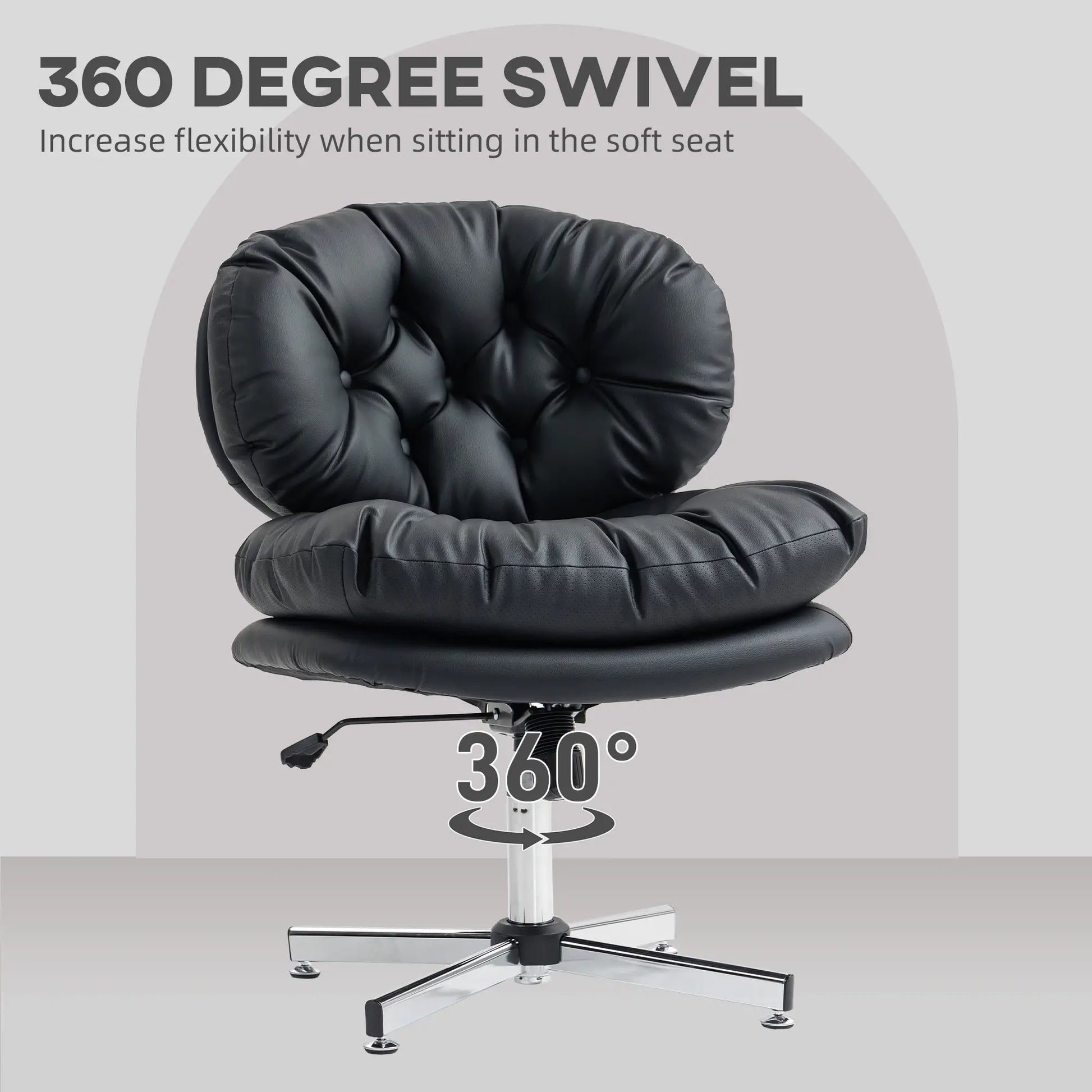 Armless Office Chair, Wide Padded Seat, Adjustable Height, Black Task Chairs at Gallery Canada
