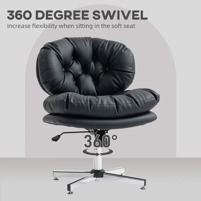 Armless Office Chair, Wide Padded Seat, Adjustable Height, Black Task Chairs at Gallery Canada