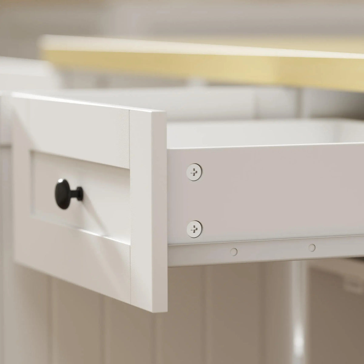 Kitchen Island Cart, Rolling Table with Drop Leaf, Drawer, Spice Rack, White Kitchen Islands & Kitchen Carts at Gallery Canada