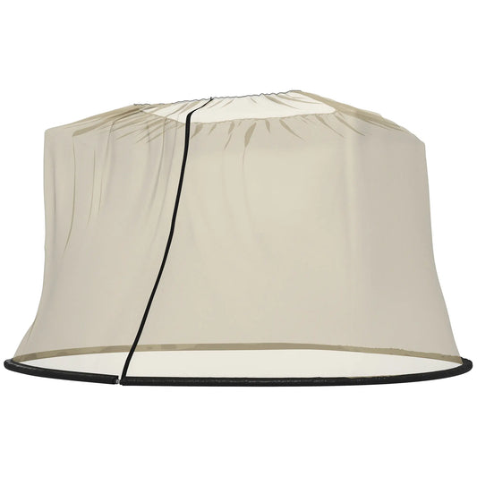 7.5FT Mosquito Net, Garden Umbrella Cover with Zippered Door, Beige Gazebos Beige at Gallery Canada