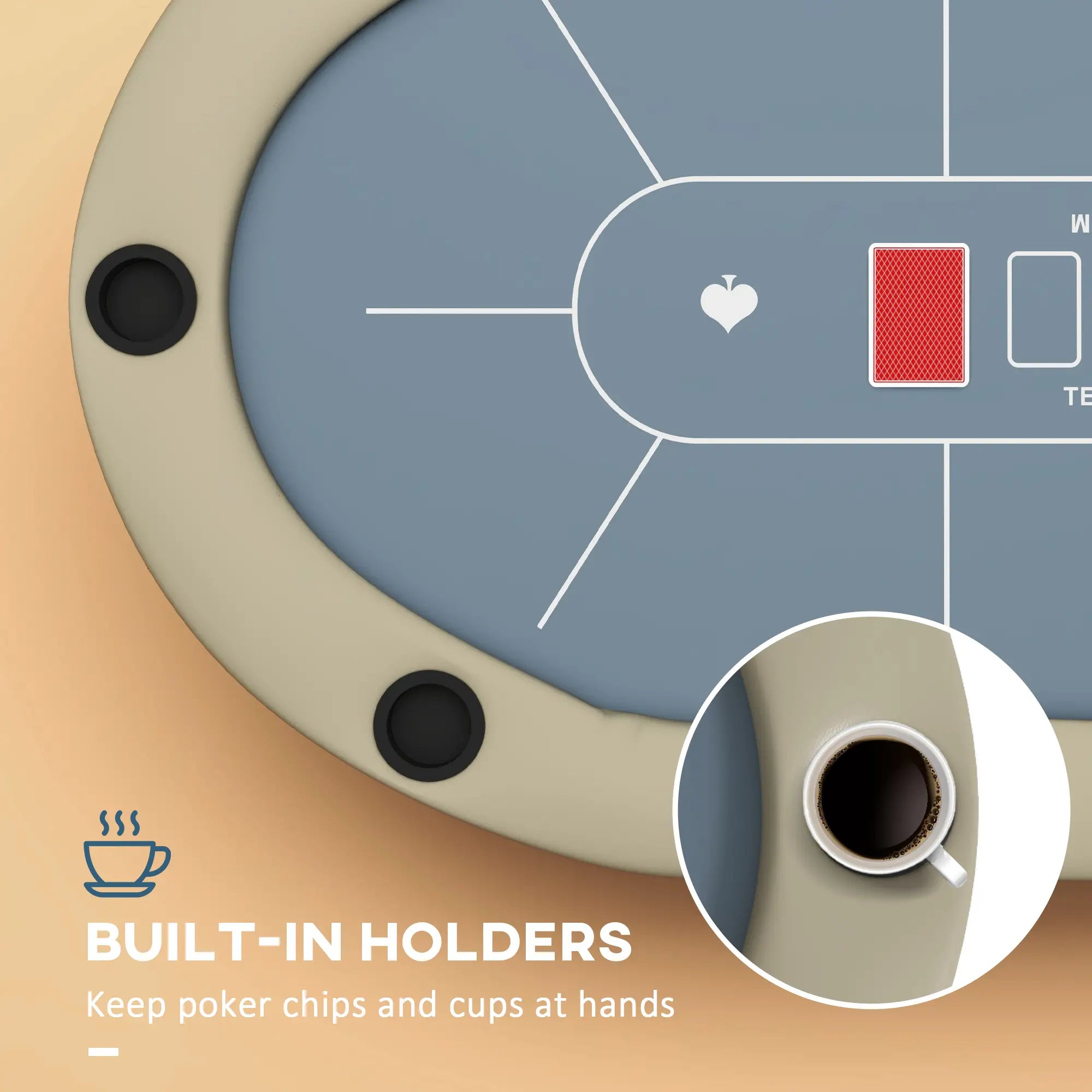 Foldable Poker Table, 70