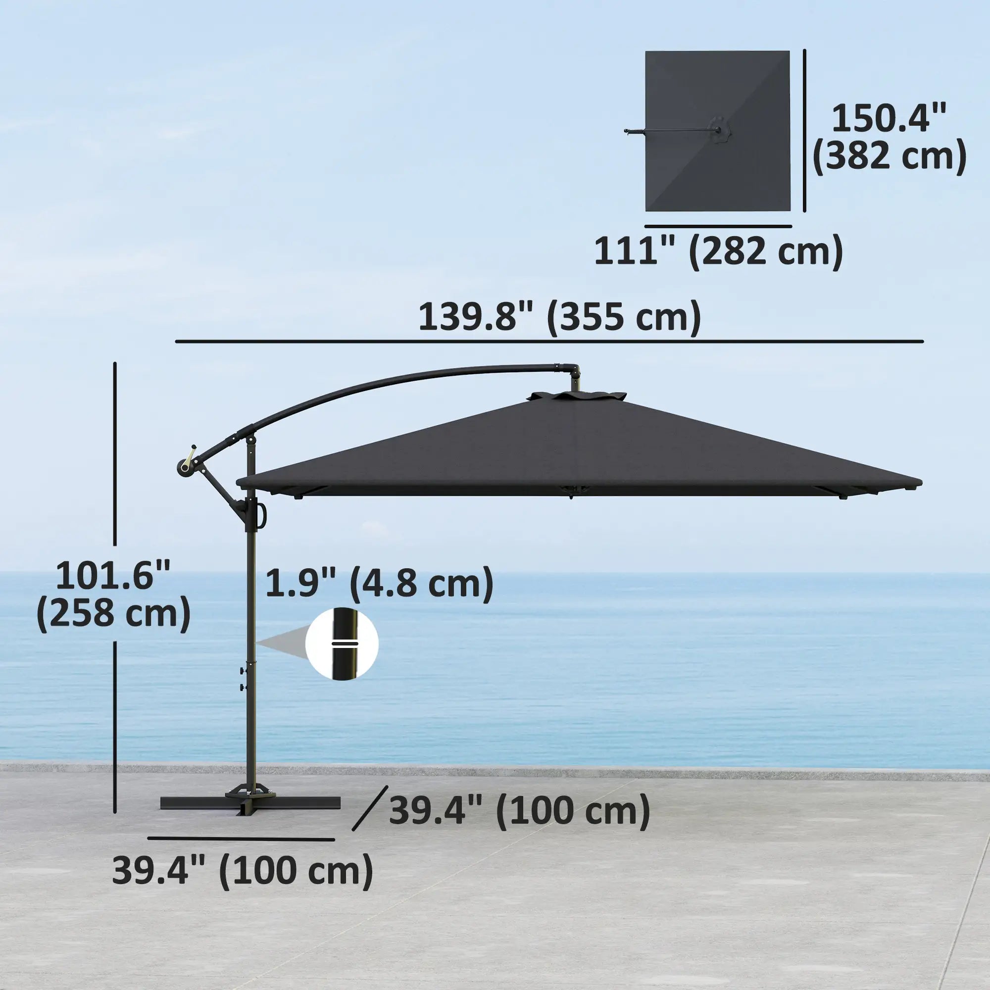 Rectangular Cantilever Parasol 111