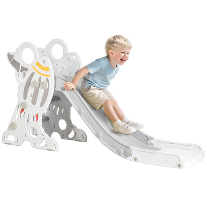 Toddler Slide Indoor, Space Theme Climber Playset, 1.5-3 Years, Grey Gym Sets & Swings Yellow, Grey and White at Gallery Canada