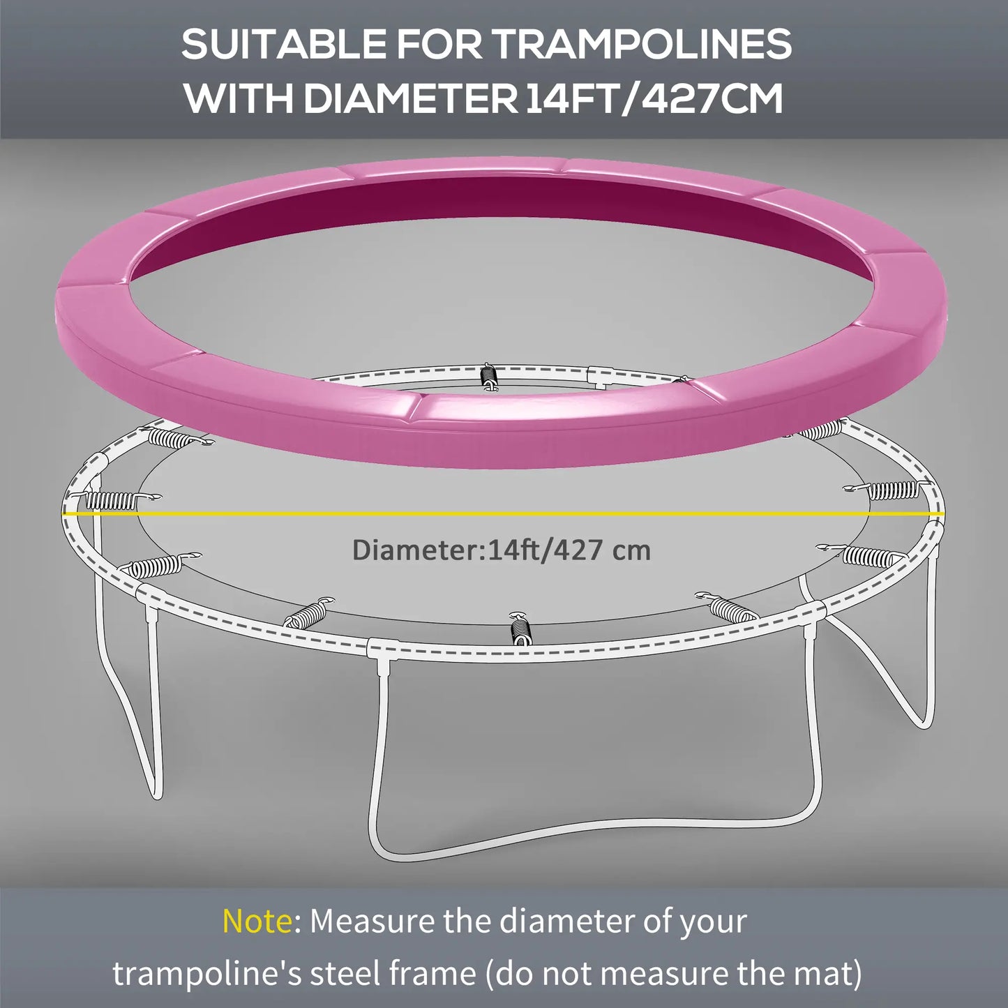 14FT Trampoline Spring Cover, Waterproof, Tear-Resistant, Pink Trampolines at Gallery Canada