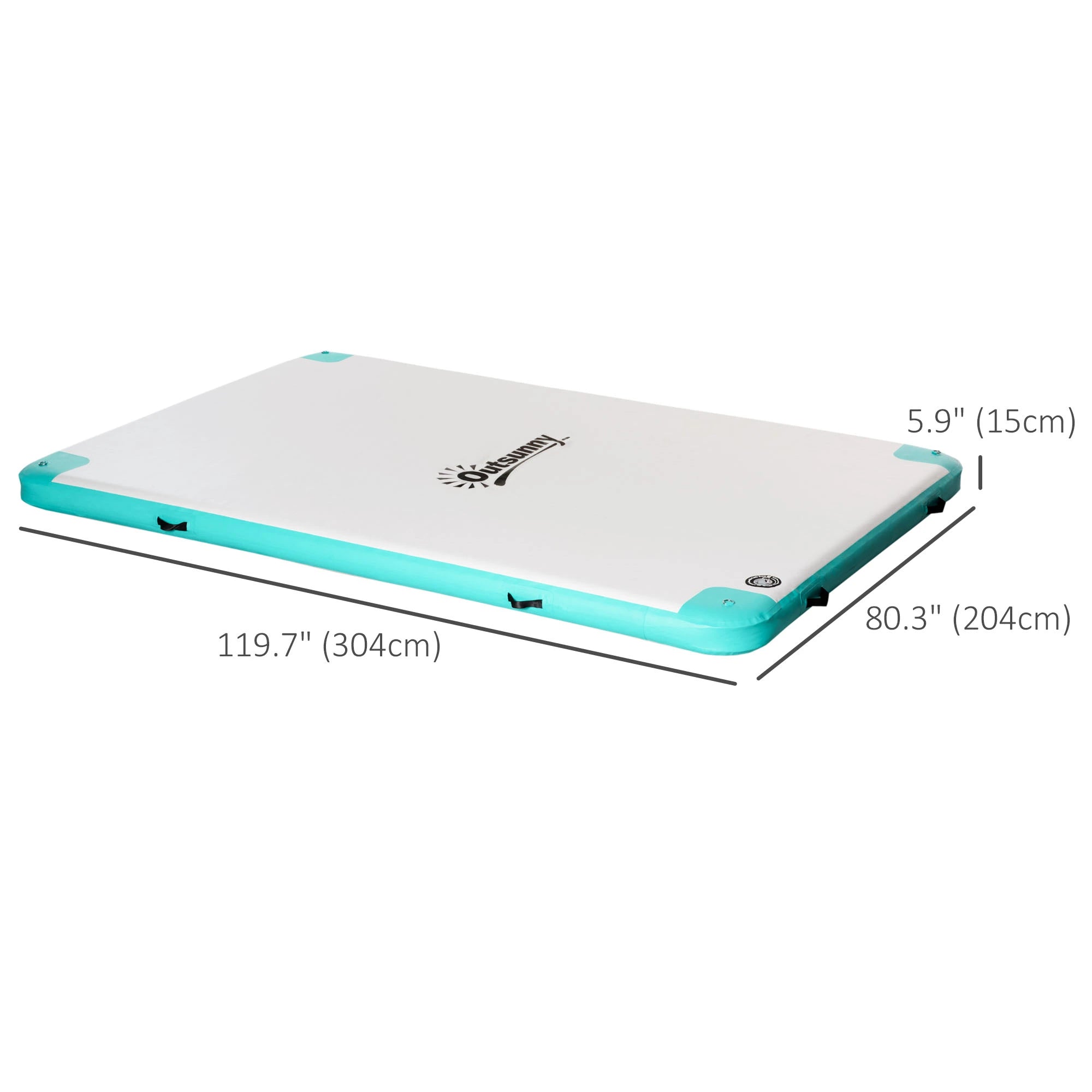 10' x 7' Inflatable Floating Dock, Pool Beach Ocean, Blue & Green Floating Water Mats at Gallery Canada